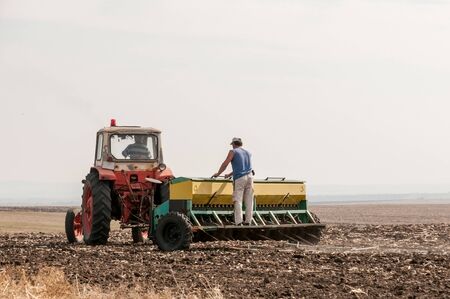 Agricultural machinery used for cultivationの写真素材