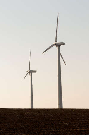 Wind generator working on the field.の写真素材