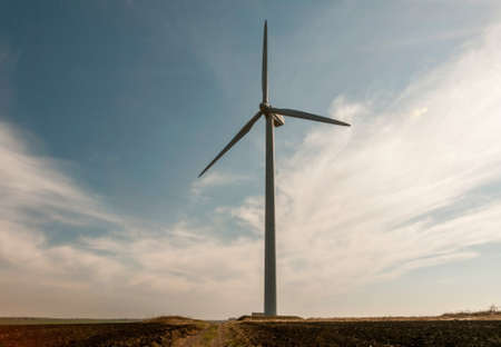 Wind generator working on the field.