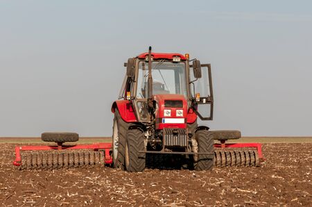 Agricultural machinery used for cultivationの写真素材