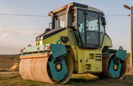 Support activities for the construction of roads and highways. Road under construction.の写真素材