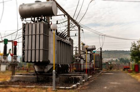 Transformers for electricity distributionの写真素材