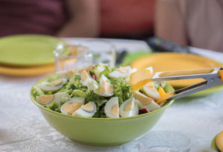 Mixed Salad With Egg.の写真素材