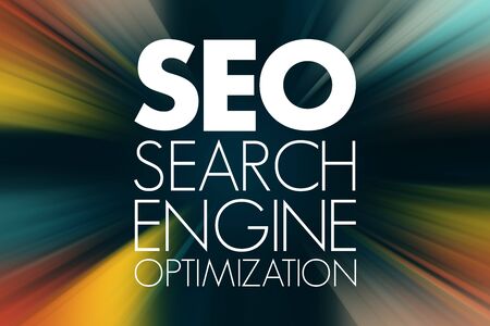 SEO - Search Engine Optimization acronym, business concept background