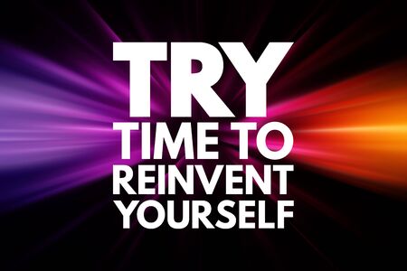 TRY - Time to Reinvent Yourself acronym, business concept backgroundの写真素材