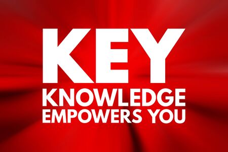 KEY - Knowledge Empowers You acronym, business concept backgroundの写真素材