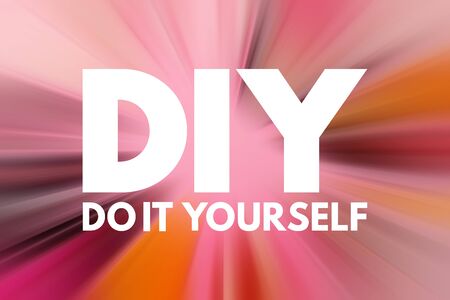 DIY - Do It Yourself acronym, business concept backgroundの写真素材