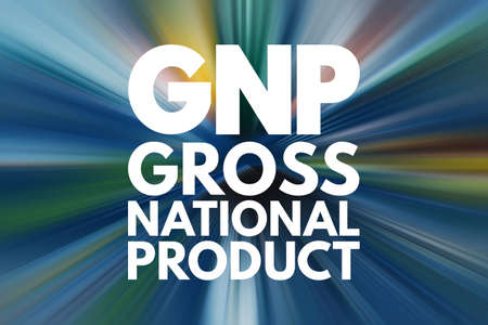 GNP - Gross National Product acronym, business concept backgroundの写真素材
