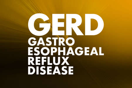 GERD - Gastroesophageal Reflux Disease acronym, medical concept backgroundの写真素材