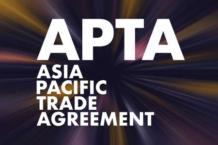 APTA - Asia Pacific Trade Agreement acronym, business concept backgroundの写真素材