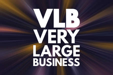 VLB - Very Large Business acronym, business concept background