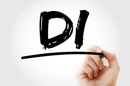 DI - Dispatch Information acronym with marker, concept backgroundの写真素材