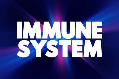 Immune System text, health concept background