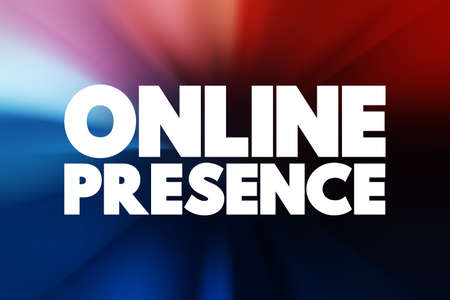 Online Presence text quote, concept background
