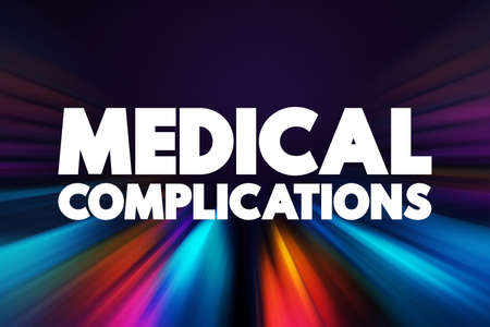 Medical Complications text quote, concept backgroundの写真素材