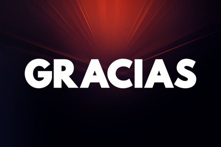 Gracias (thank you in spanish) text quote, concept backgroundの写真素材