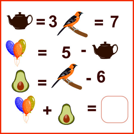 Activity sheet for kids in math. Counting to 10, educational children's game.のイラスト素材