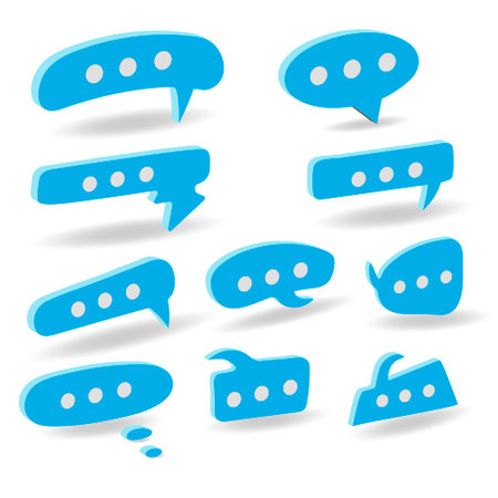 Modern isometric bubble text. Vector illustration in different languages, suitable for diagrams, infographics, book illustrations, game resources and other graphic resources.のイラスト素材