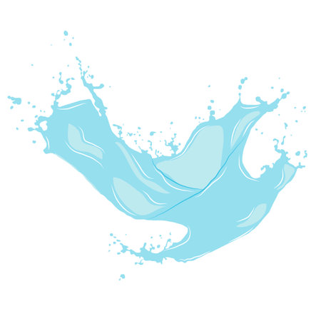 Icon of spilled long drop of liquid on the surface. Icon of flowing drop, wave, splash, splash of nature isolated on white background. Dripping liquid. Water spill. A drop of rain and a drop of sweat.22のイラスト素材