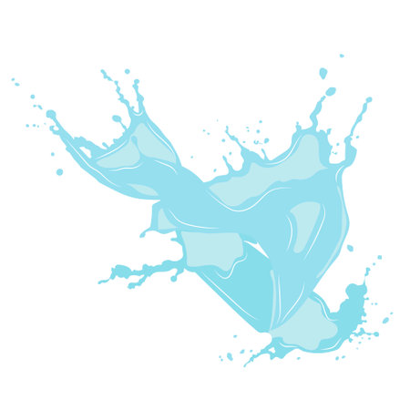 Icon of a large drop of liquid spilled on the surface. Icon of flowing drop, wave, splash, splash of nature isolated on white background. Dripping liquid. Water spill. A drop of rain and a drop of sweat.33のイラスト素材