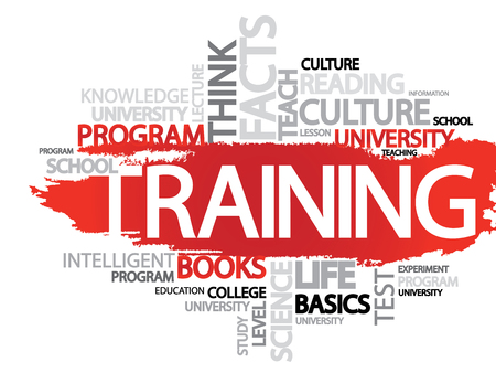 TRAINING. Word business collage, vector backgroundのイラスト素材