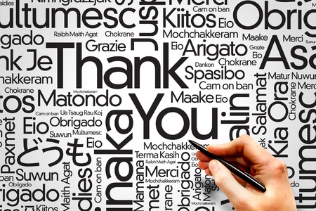 Thank You Word Cloud, business conceptの写真素材