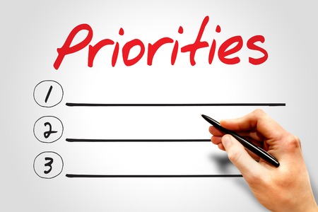 Priorities blank list, business conceptの写真素材