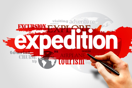 Expedition Word Cloud conceptの写真素材