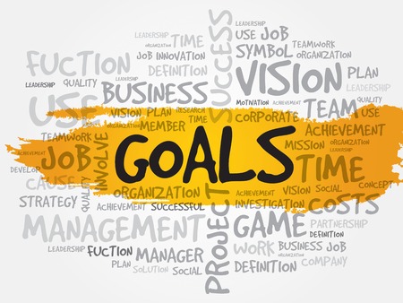 GOALS word cloud, business conceptのイラスト素材