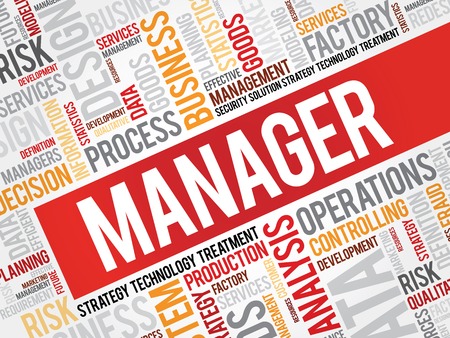 Manager word cloud, business conceptのイラスト素材