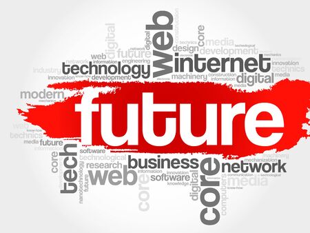 Future word cloud, business conceptのイラスト素材