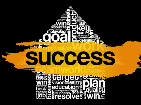 Success Arrow Words Cloud, business vector conceptのイラスト素材