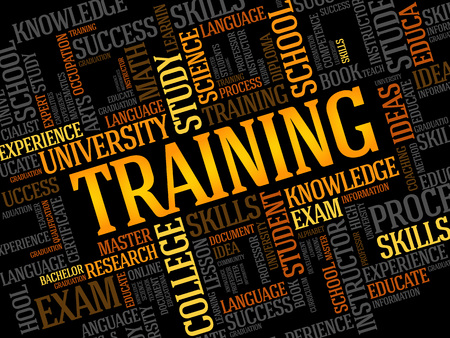 TRAINING word cloud, business conceptのイラスト素材