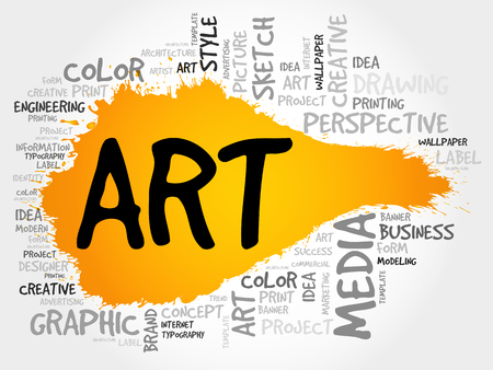 ART word cloud, business conceptのイラスト素材