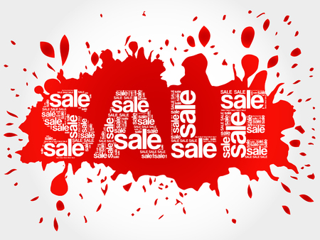 SALE Word, words cloud, business conceptのイラスト素材