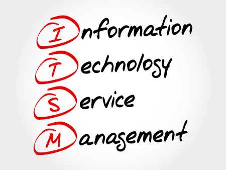 ITSM - Information Technology Service Management, acronym business conceptのイラスト素材