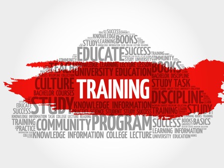 TRAINING word cloud, education conceptのイラスト素材