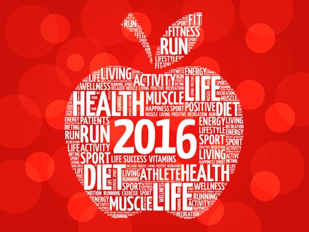 2016 apple word cloud concept background
