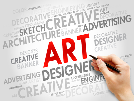 ART word cloud, business conceptの写真素材