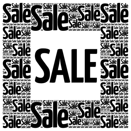 SALE word cloud collage, business concept backgroundのイラスト素材