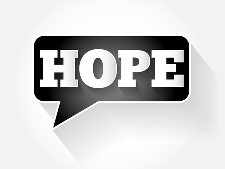 HOPE text message bubble, flat business concept backgroundのイラスト素材