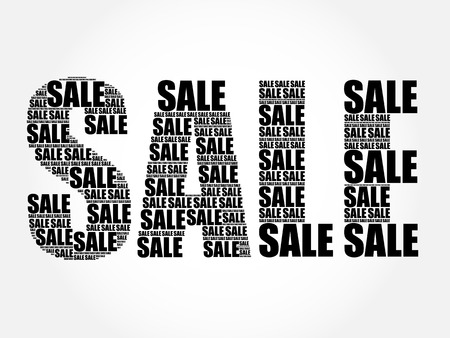 SALE Word, vector words cloud, business conceptのイラスト素材