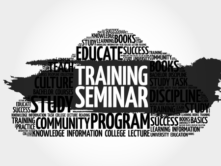 Training Seminar word cloud collage, education concept backgroundのイラスト素材