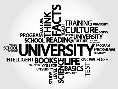 University word cloud collage, education concept backgroundのイラスト素材