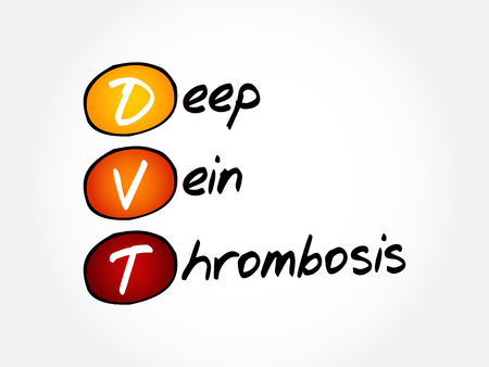 DVT - Deep Vein Thrombosis, acronym health concept backgroundのイラスト素材