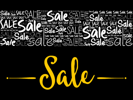 SALE word cloud collage, business concept backgroundのイラスト素材