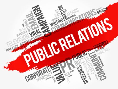 Public Relations word cloud collage, business concept backgroundのイラスト素材