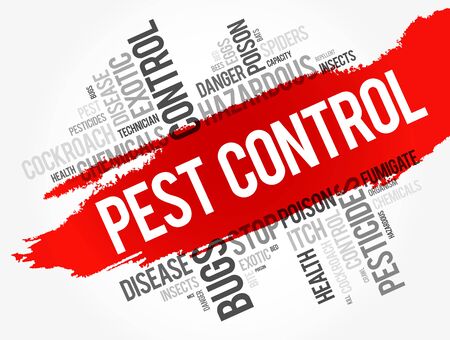 Pest Control word cloud collage, health concept backgroundのイラスト素材
