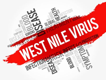 West Nile Virus word cloud collage, health concept backgroundのイラスト素材
