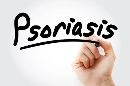 Psoriasis text with marker, conceptの写真素材